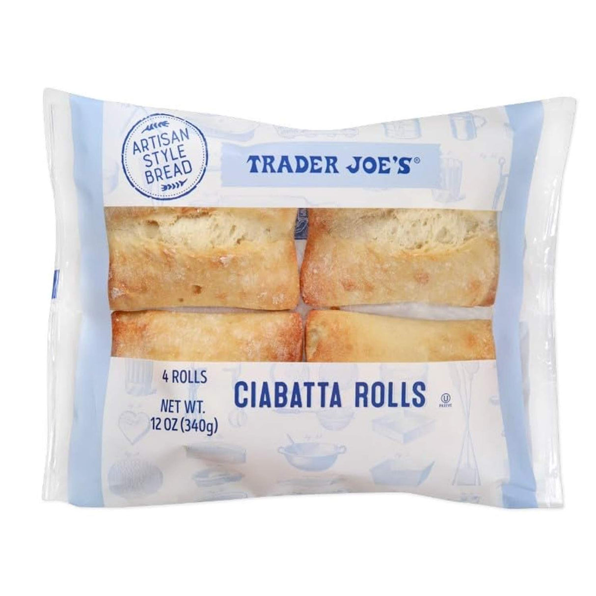 Ciabatta Rolls 12 oz Light & Crispy