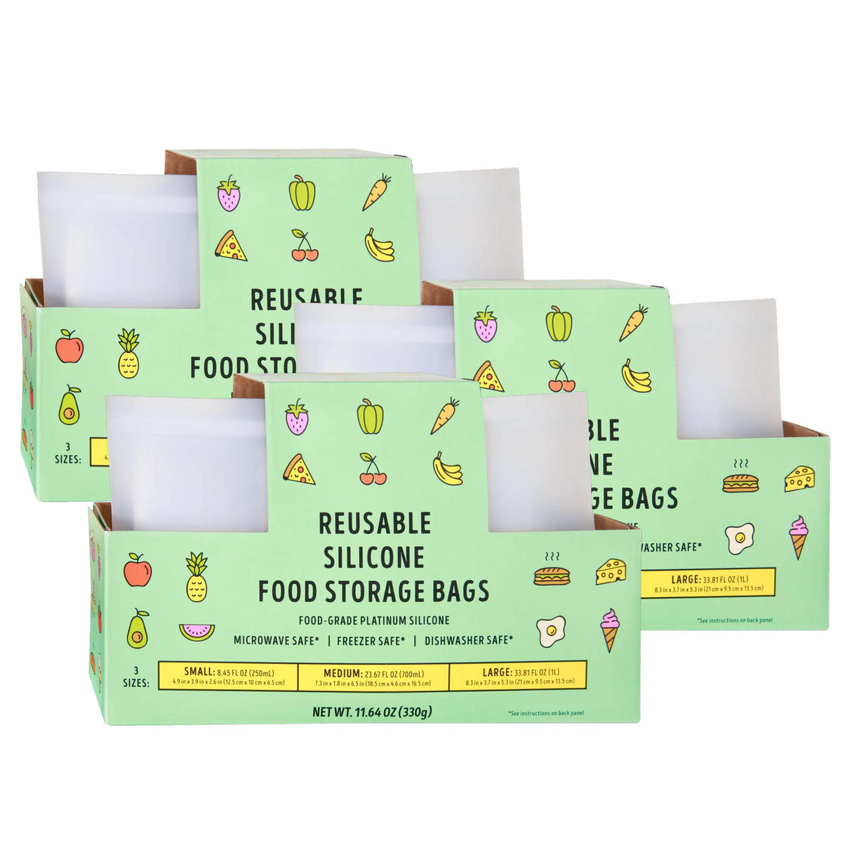 Traders Joe's Reusable Silicone Food Storage Bags