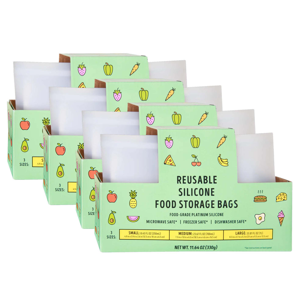 Traders Joe's Reusable Silicone Food Storage Bags