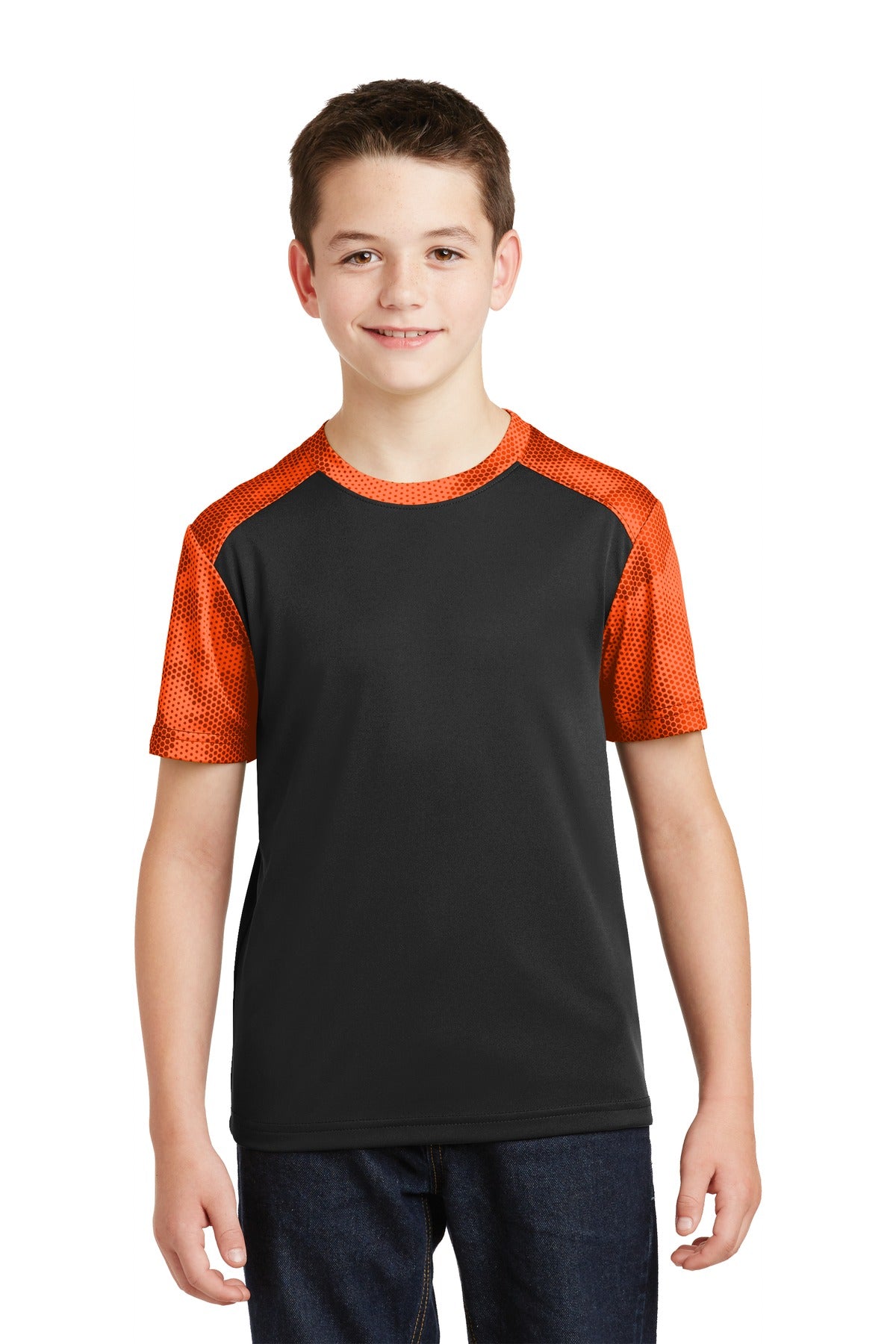 Sport-Tek® Youth CamoHex Colorblock Tee