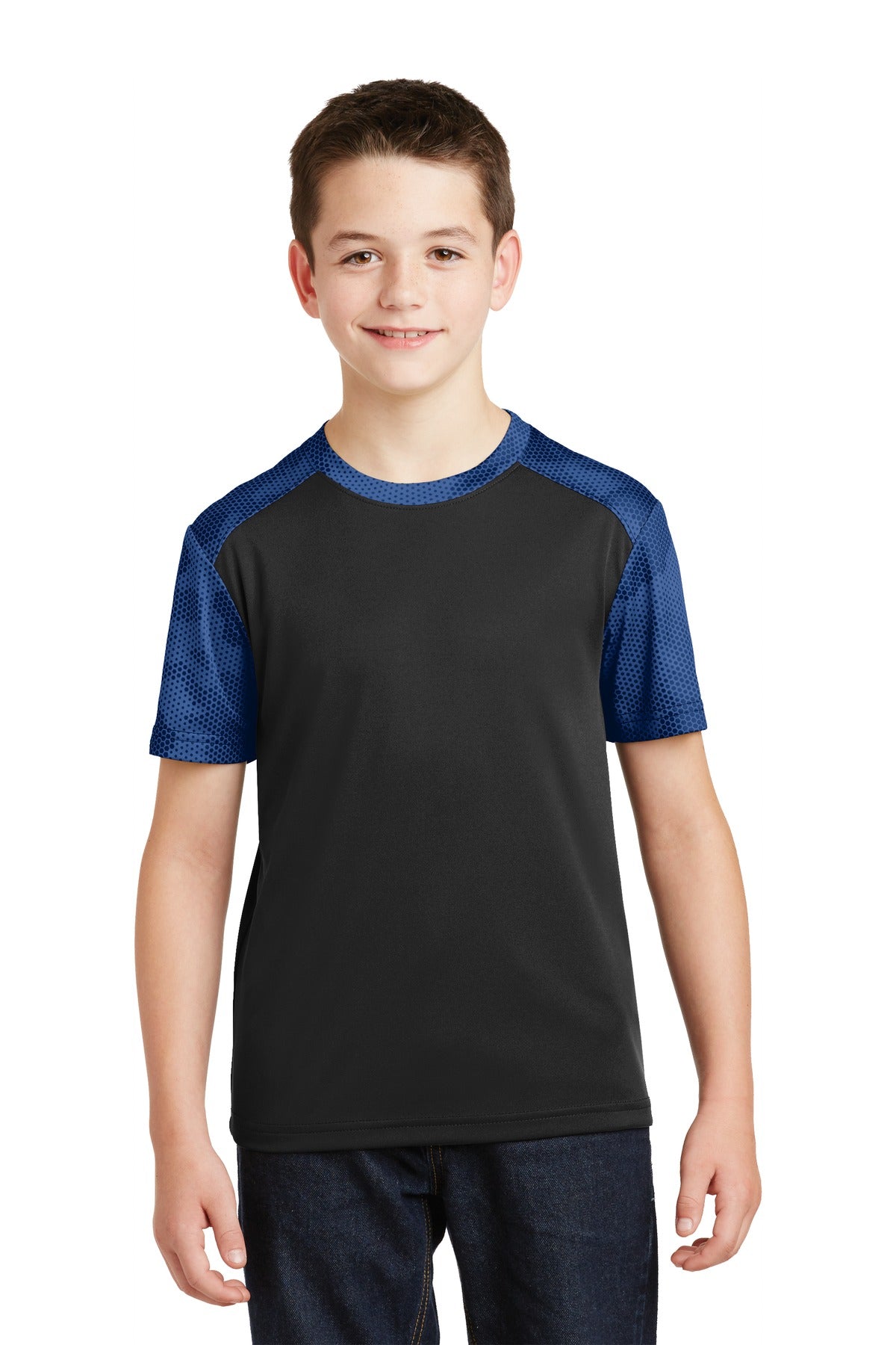 Sport-Tek® Youth CamoHex Colorblock Tee