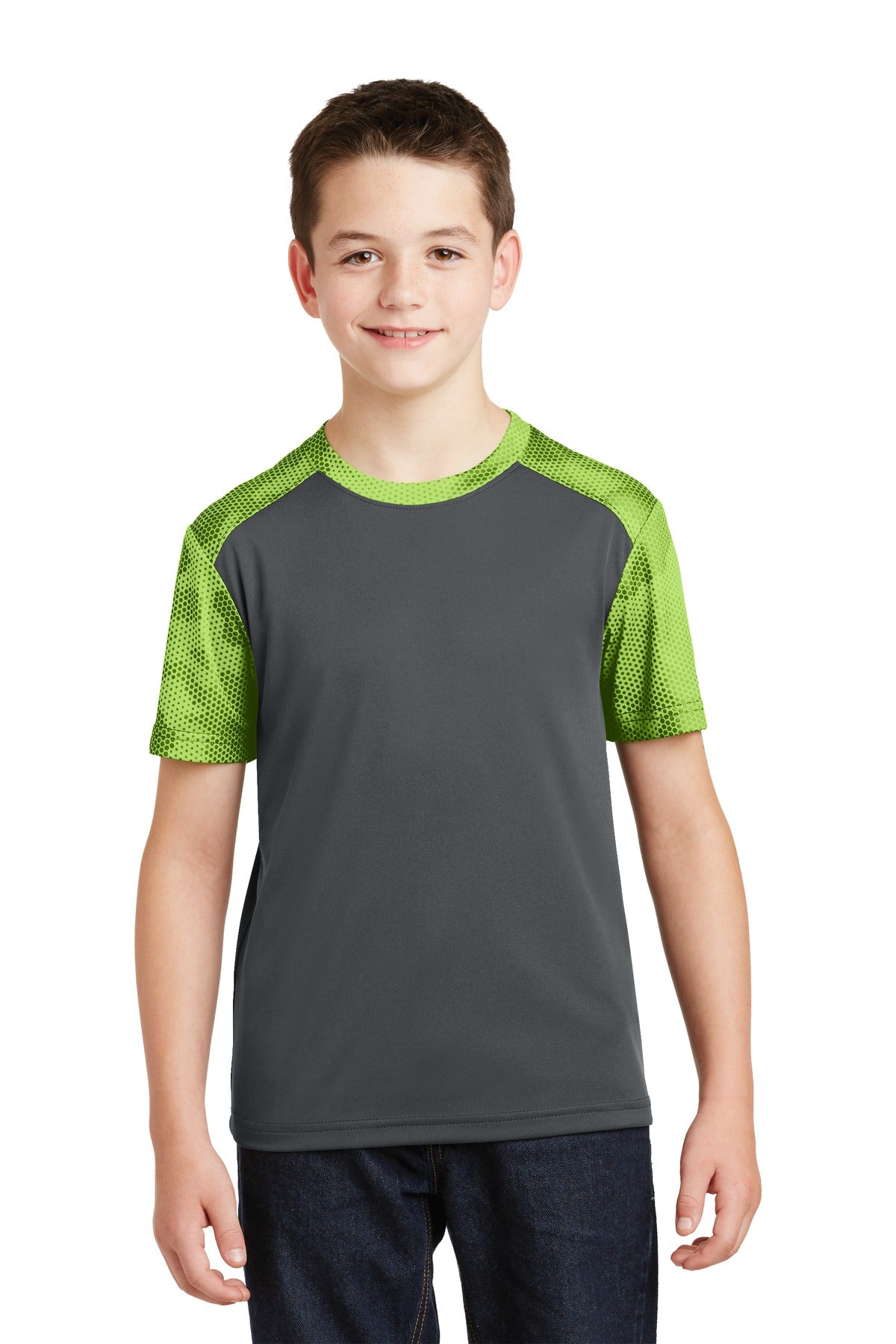 Sport-Tek® Youth CamoHex Colorblock Tee