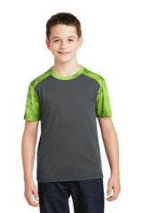 Sport-Tek® Youth CamoHex Colorblock Tee