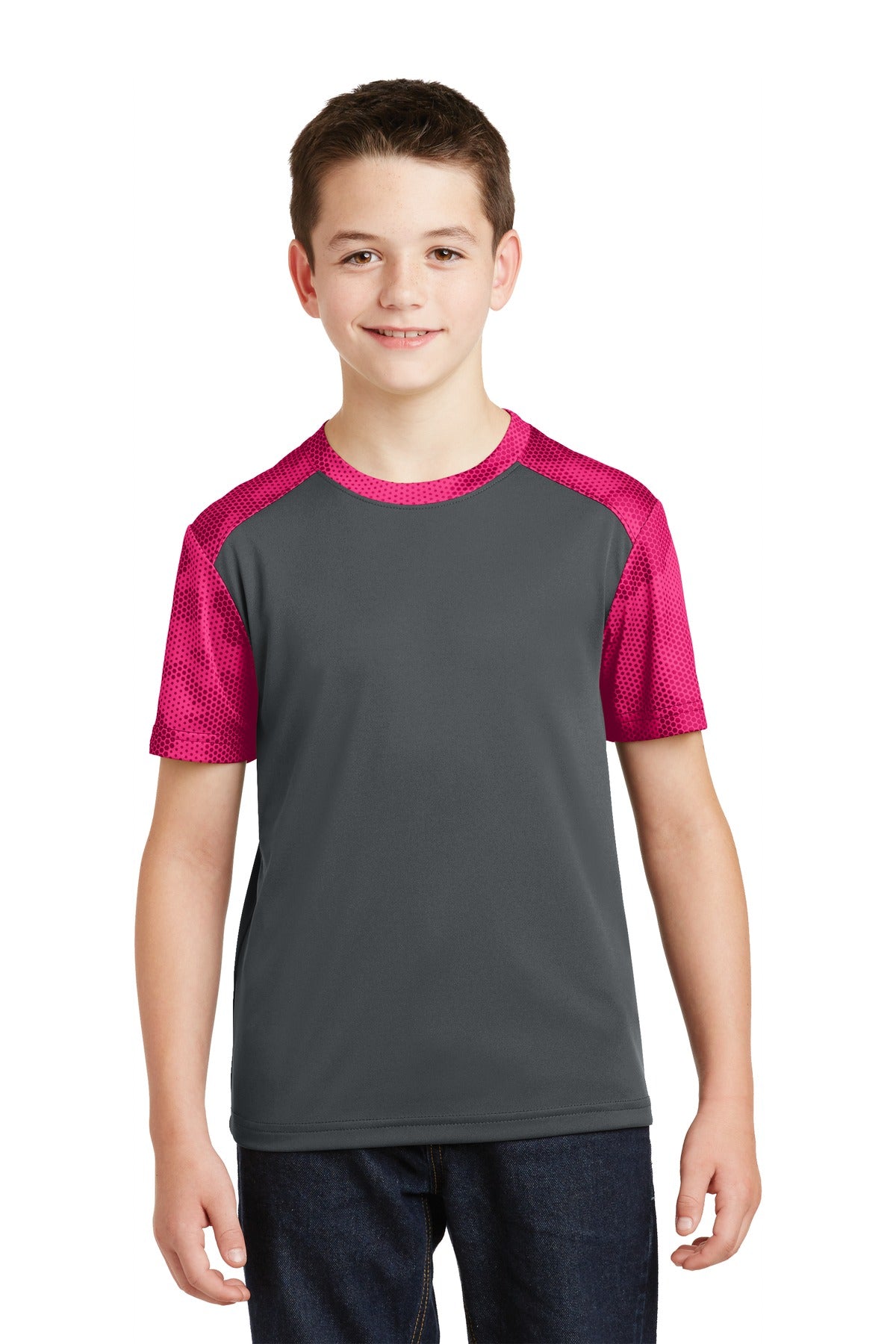 Sport-Tek® Youth CamoHex Colorblock Tee
