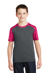Sport-Tek® Youth CamoHex Colorblock Tee