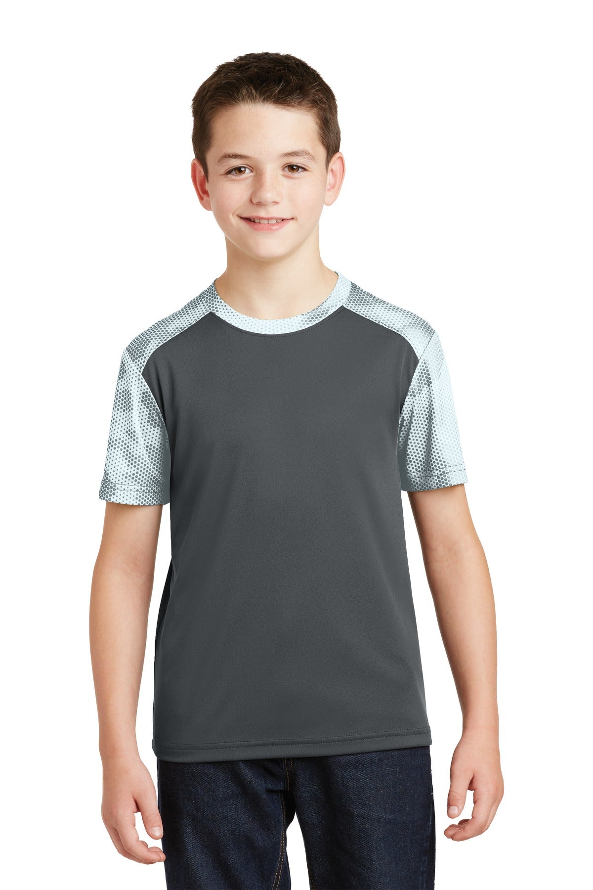 Sport-Tek® Youth CamoHex Colorblock Tee