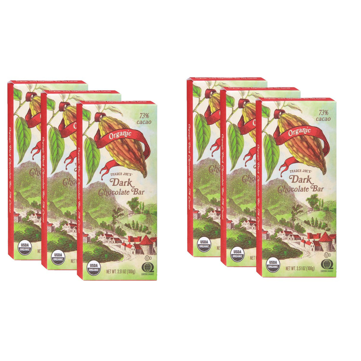Trader Joe’s Organic Dark Chocolate Bar 73% Cacao 3.51 Oz