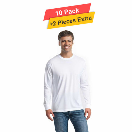 Polymesh Crew Neck - 10 Pack - 5 Oz./yd²  - 100% Polyester (Cotton Feel)