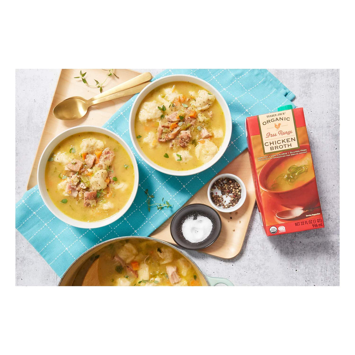 Trader Joe’s Organic Free Range Chicken Broth 32 Fl Oz