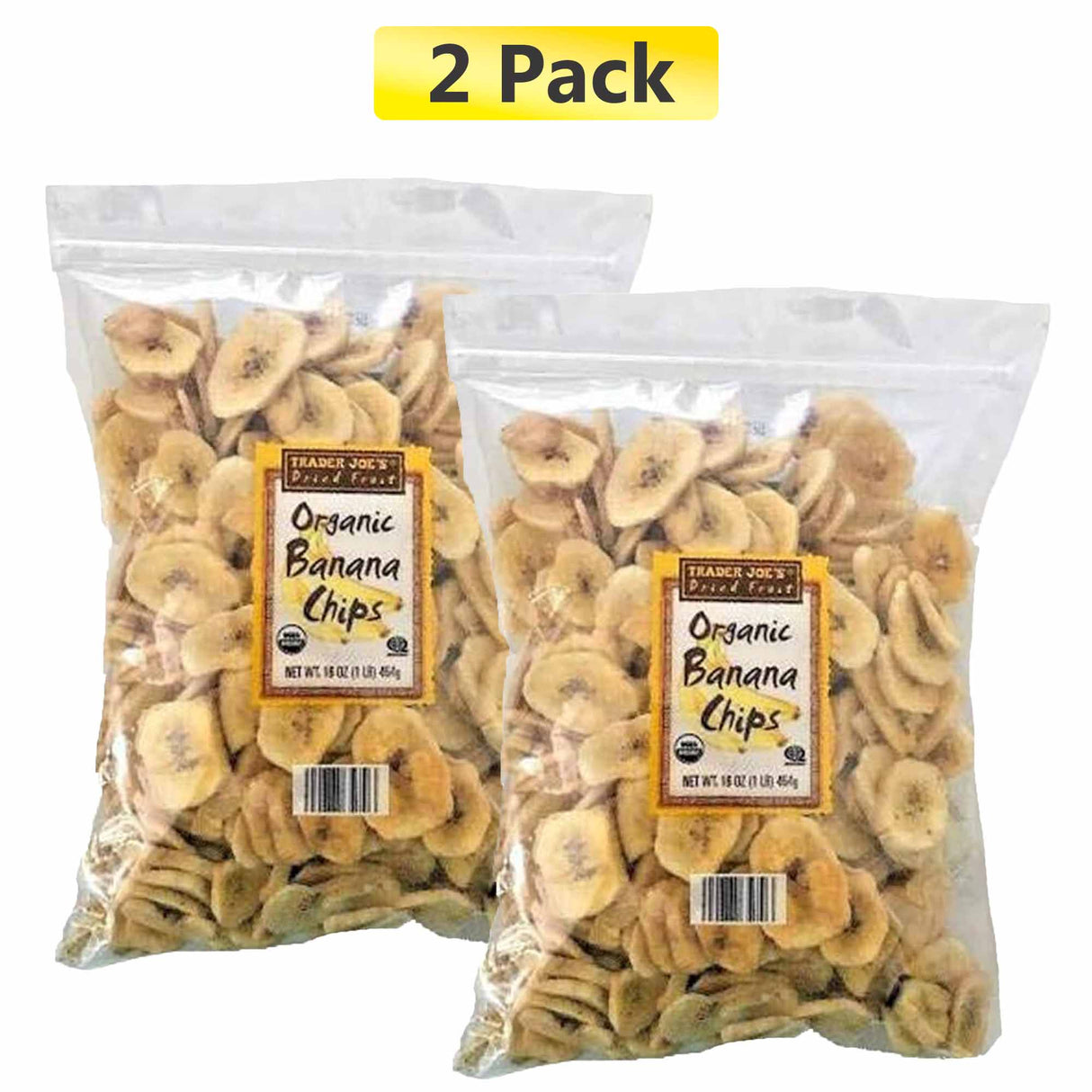 Trader Joe's Organic Banana Chips, 16 oz