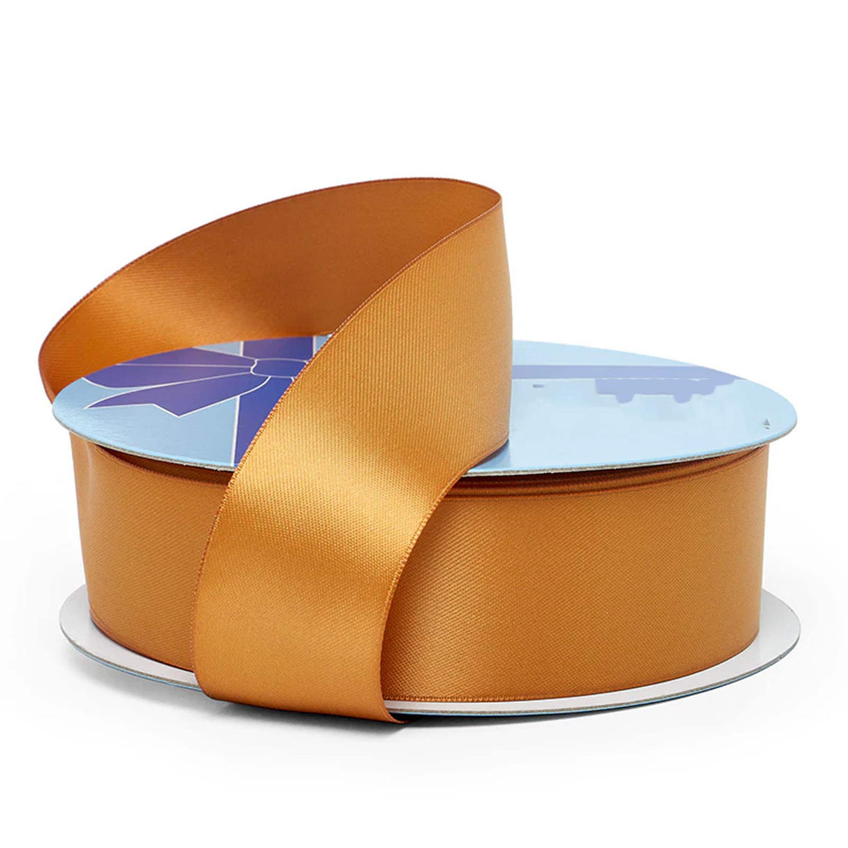 Satin Ribbon for Decorative DIY Projects 3 '' X 25 yd Double Faced 1 / roll Butterscotch