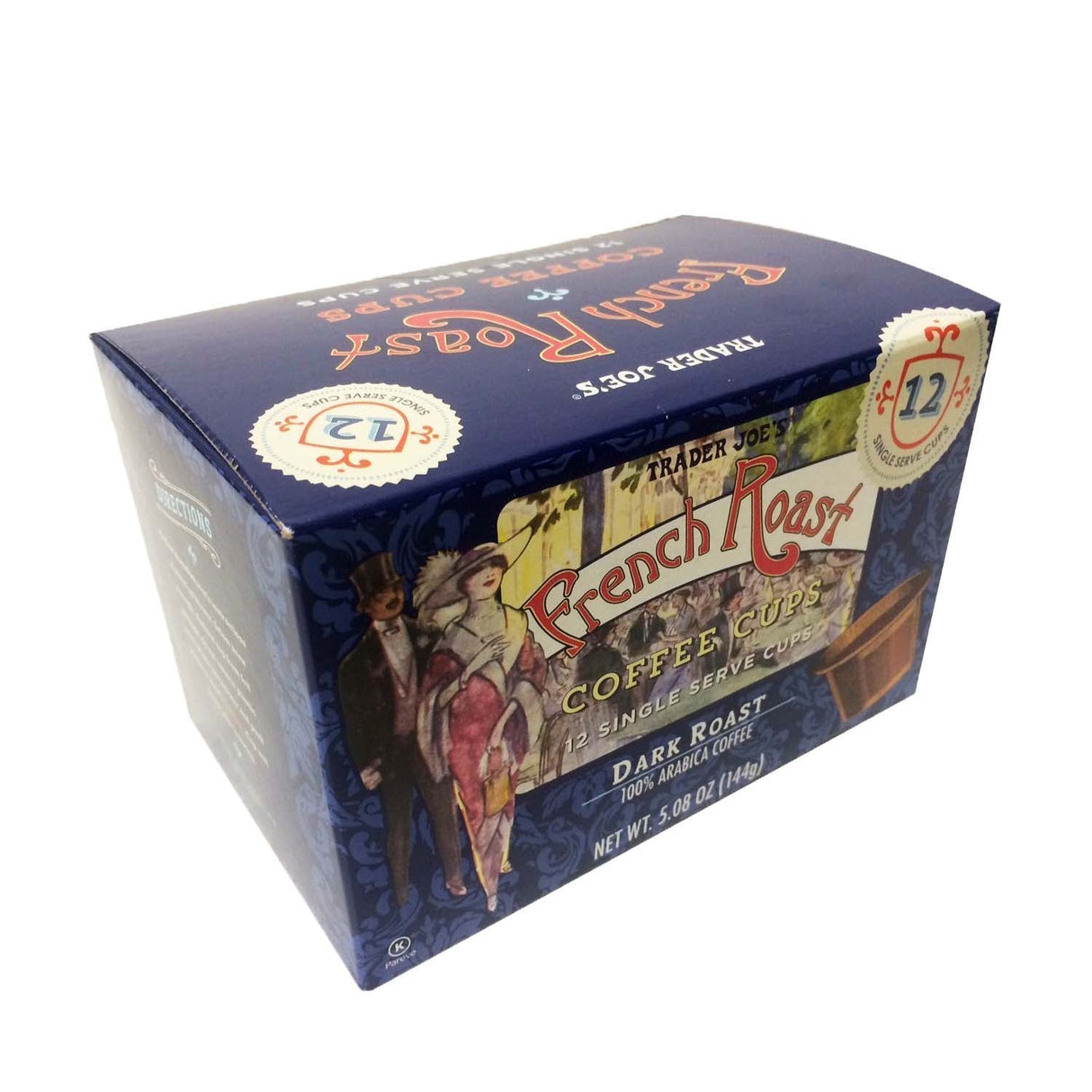 62 Cups Trader Joe's Dark French Roast Single Serve Pods | Compatible with Keurig | 5.08 oz