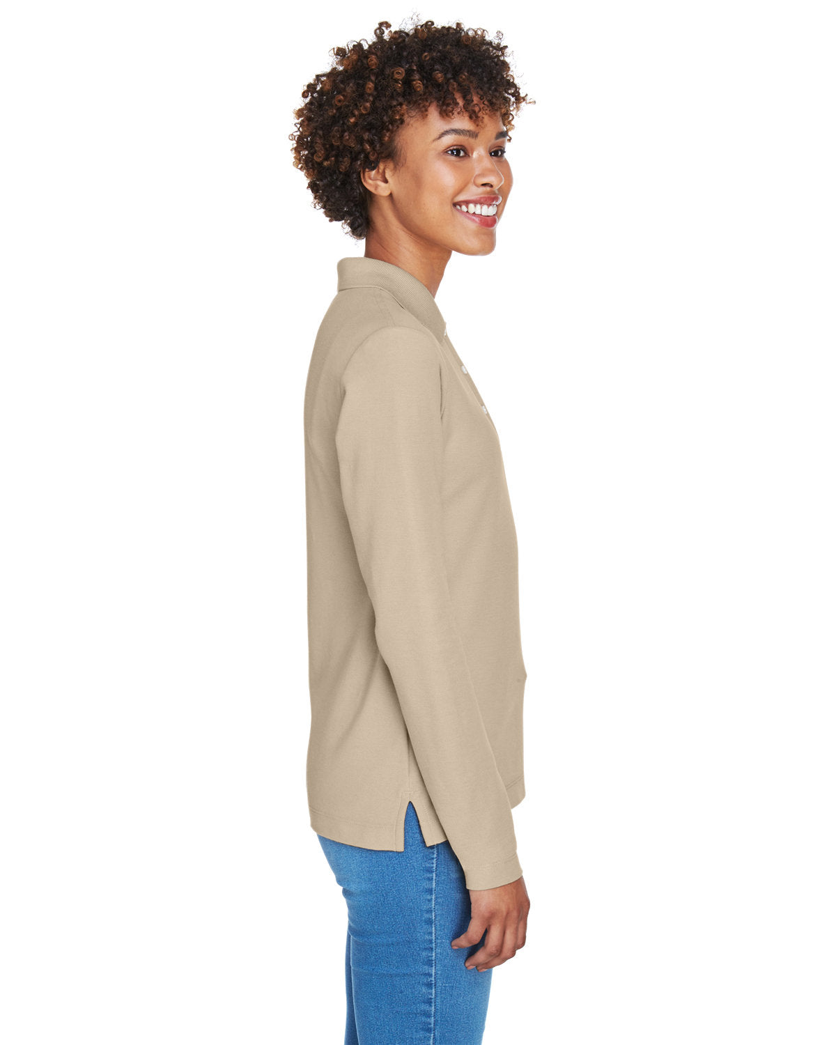 Ladies' Pima Piqué Long-Sleeve Polo