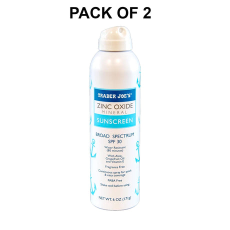 Traders Joe's Zinc Oxide Mineral Sunscreen Spray SPF 30