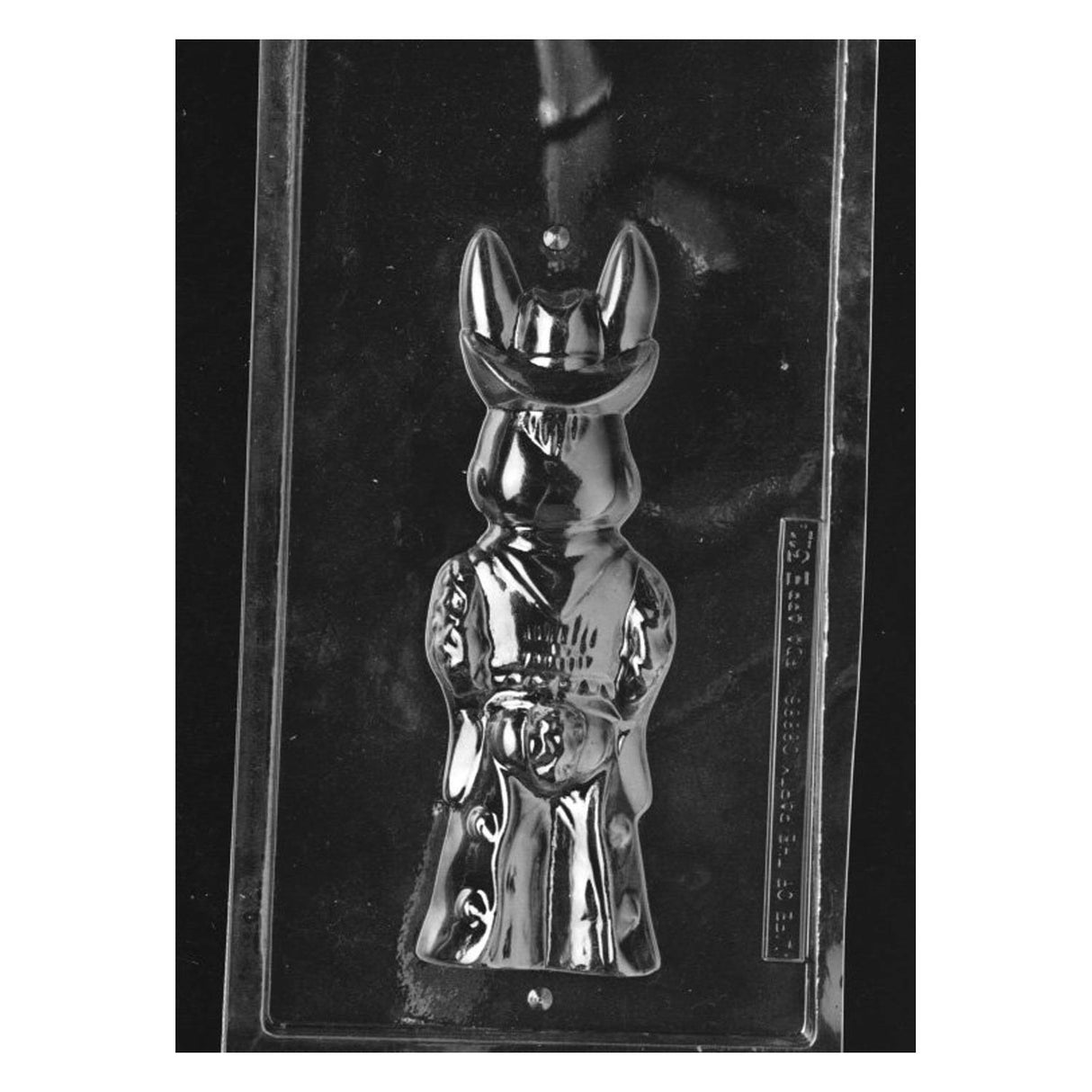 3D Jumbo Cowboy Bunny Chocolate Mold - Back