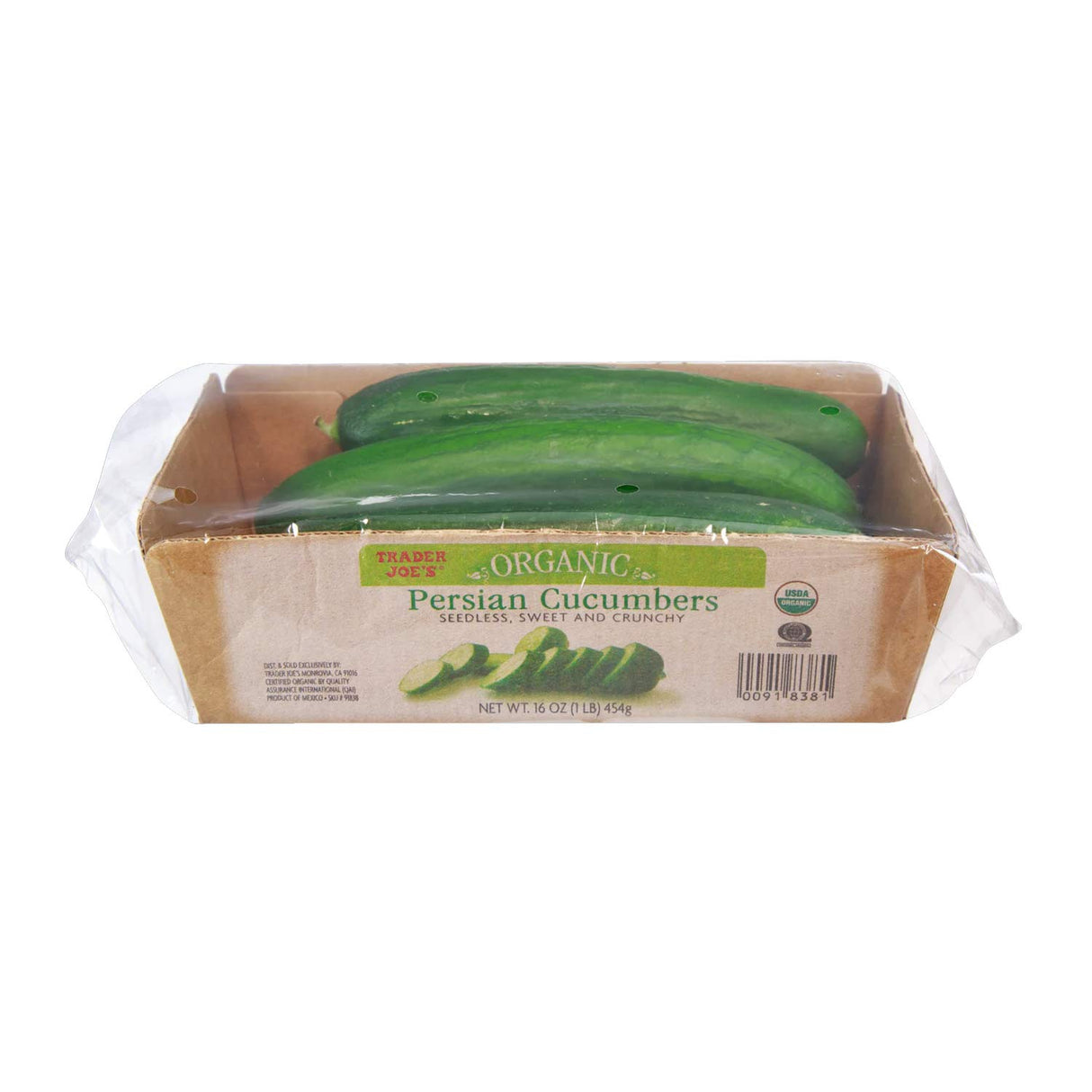 Trader Joe’s Organic Persian Cucumbers 16 Oz