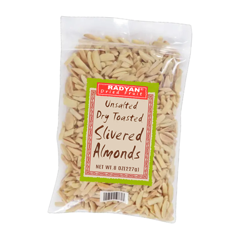 RADYAN Heart-Healthy Slivered Almonds – Dry Toasted