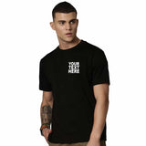 Pack: 12 Fast Custom Team T-Shirts – Personalized with Logo or Text (Left Chest - Black)