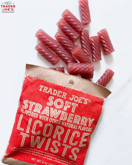 Trader Joe's Soft Strawberry Licorice Twists Sweet & Chewy 8 Oz
