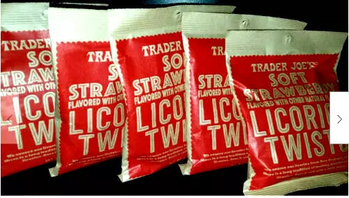 Trader Joe's Soft Strawberry Licorice Twists Sweet & Chewy 8 Oz