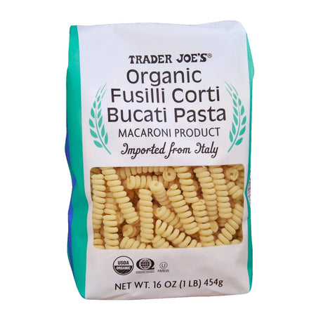 Trader Joe’s Organic Fusilli Corti Bucati Pasta 1 Lb