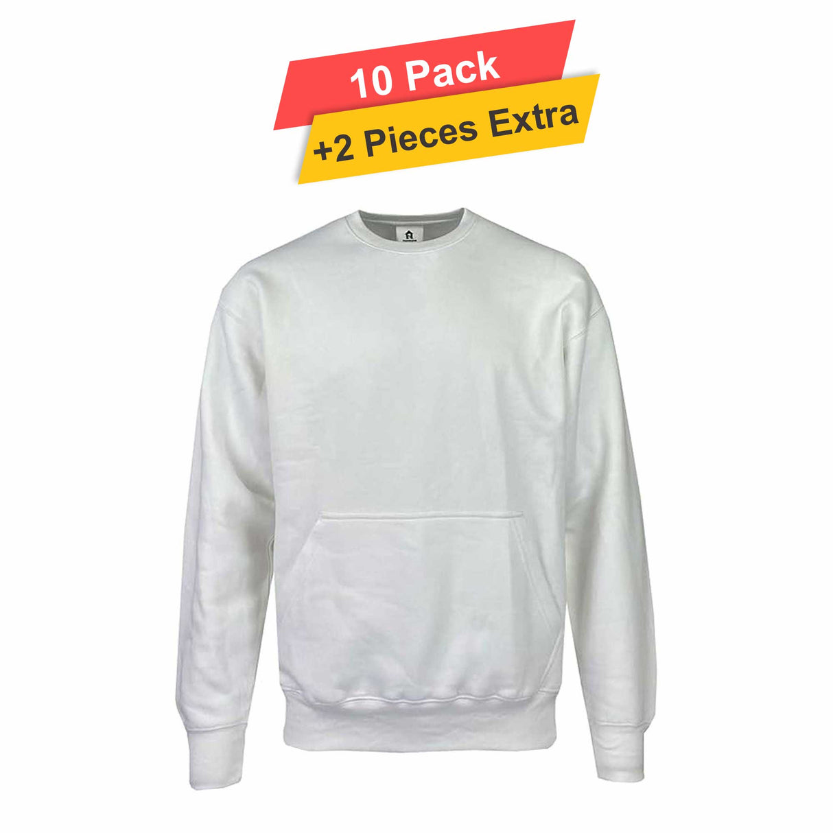 Fleece Pullover Sweatshirt - 10 Pack - 7.62oz/yd2  - 100% Polyester