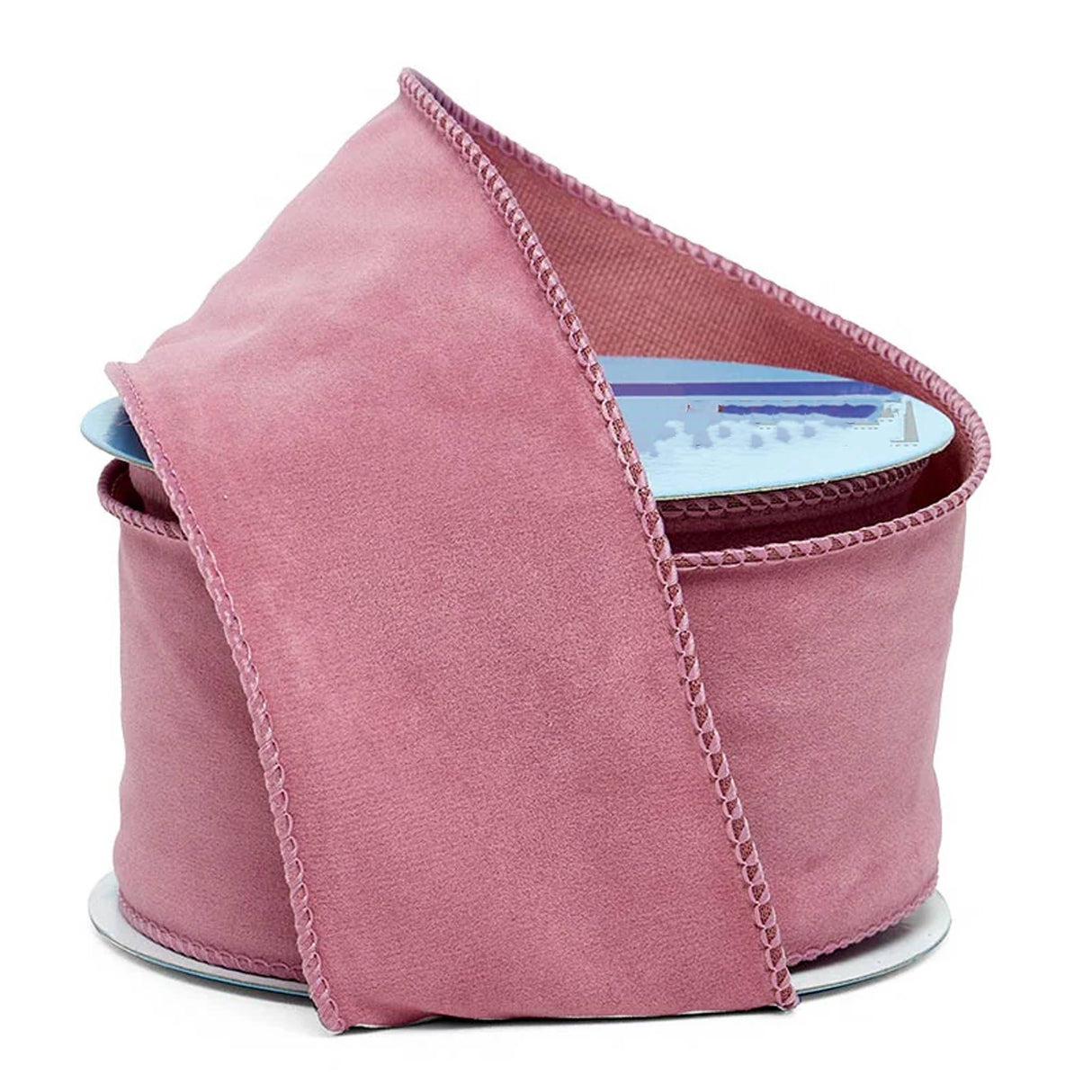 Premium Fine Velour Wired Ribbon 2 1/2 '' X 10 yd Mauve Color 1 / ROLL