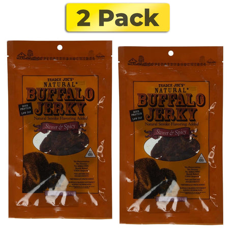 Pack of 1 Trader Joe's Buffalo Jerky - Sweet & Spicy High-Protein Snack, 3.5 oz