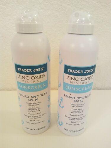 Traders Joe's Zinc Oxide Mineral Sunscreen Spray SPF 30