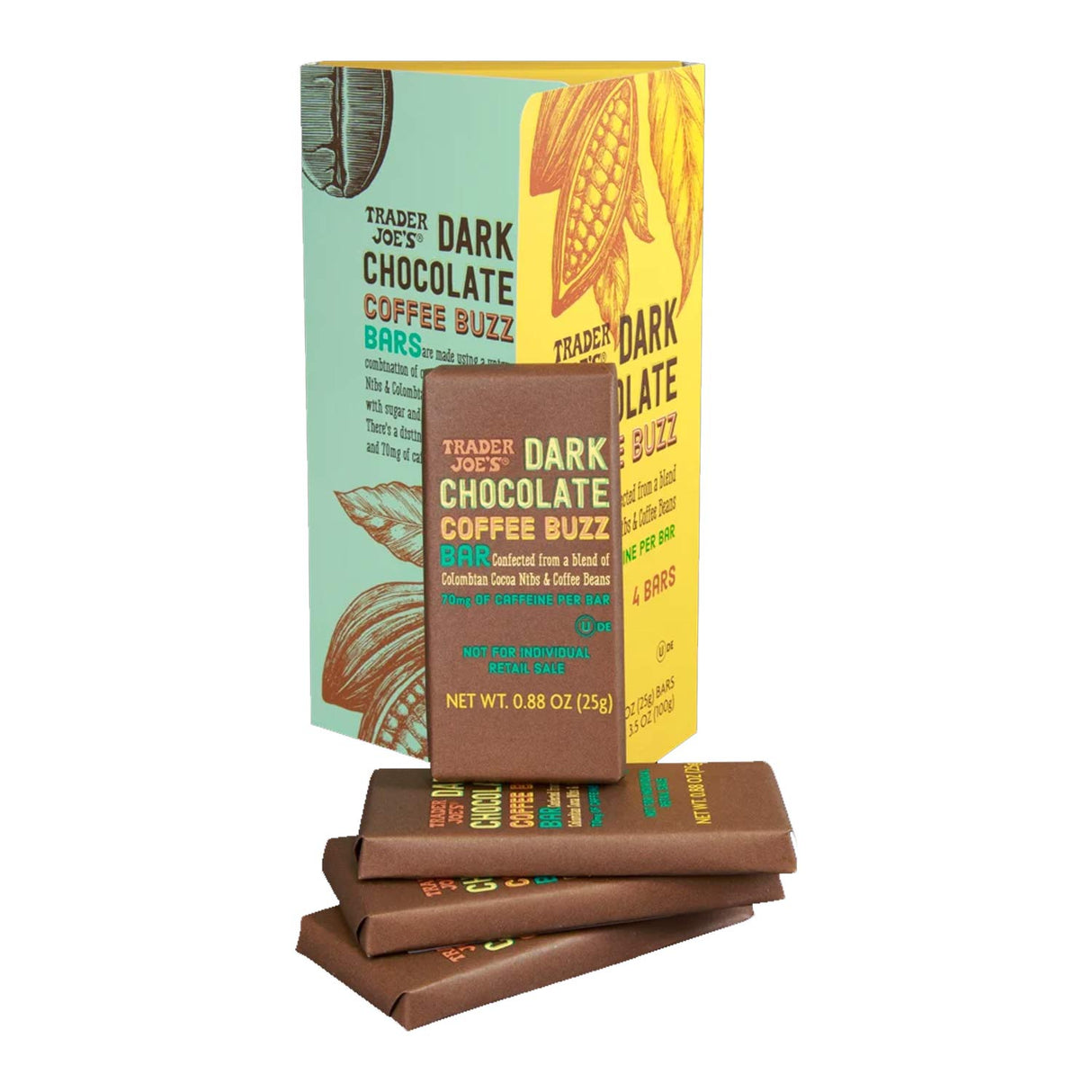 Dark Chocolate Coffee Buzz Bar 3.5 oz
