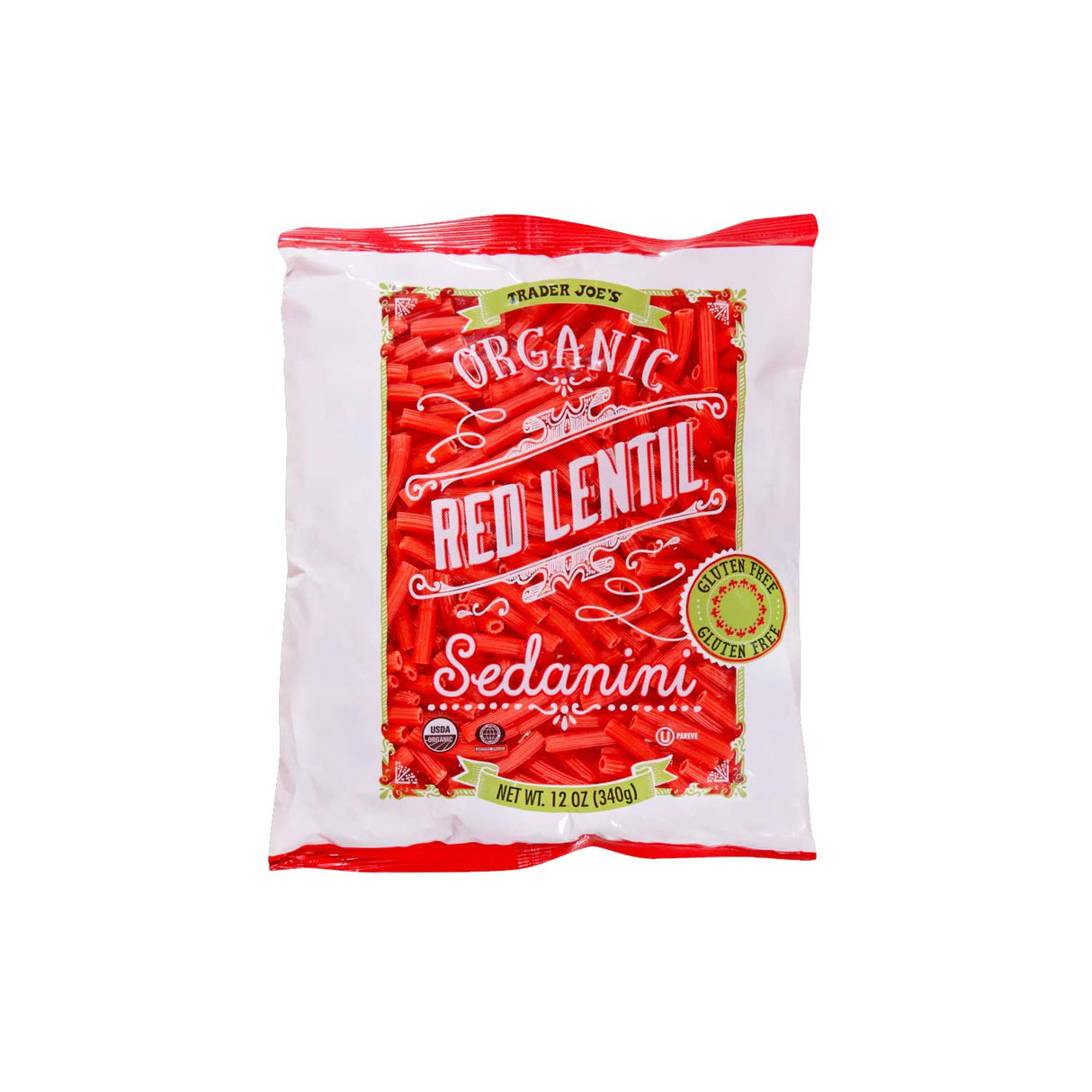 Trader Joe’s Organic Red Lentil Sedanini 12 Oz