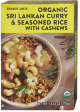 Organic Sri Lankan Curry & Rice 13.23 oz
