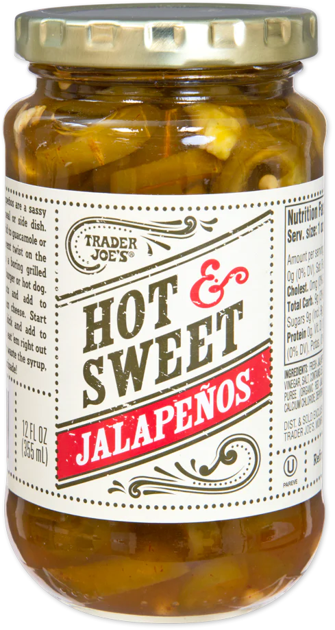 Trader Joes Hot & Sweet Jalapeños 12 Fl Oz