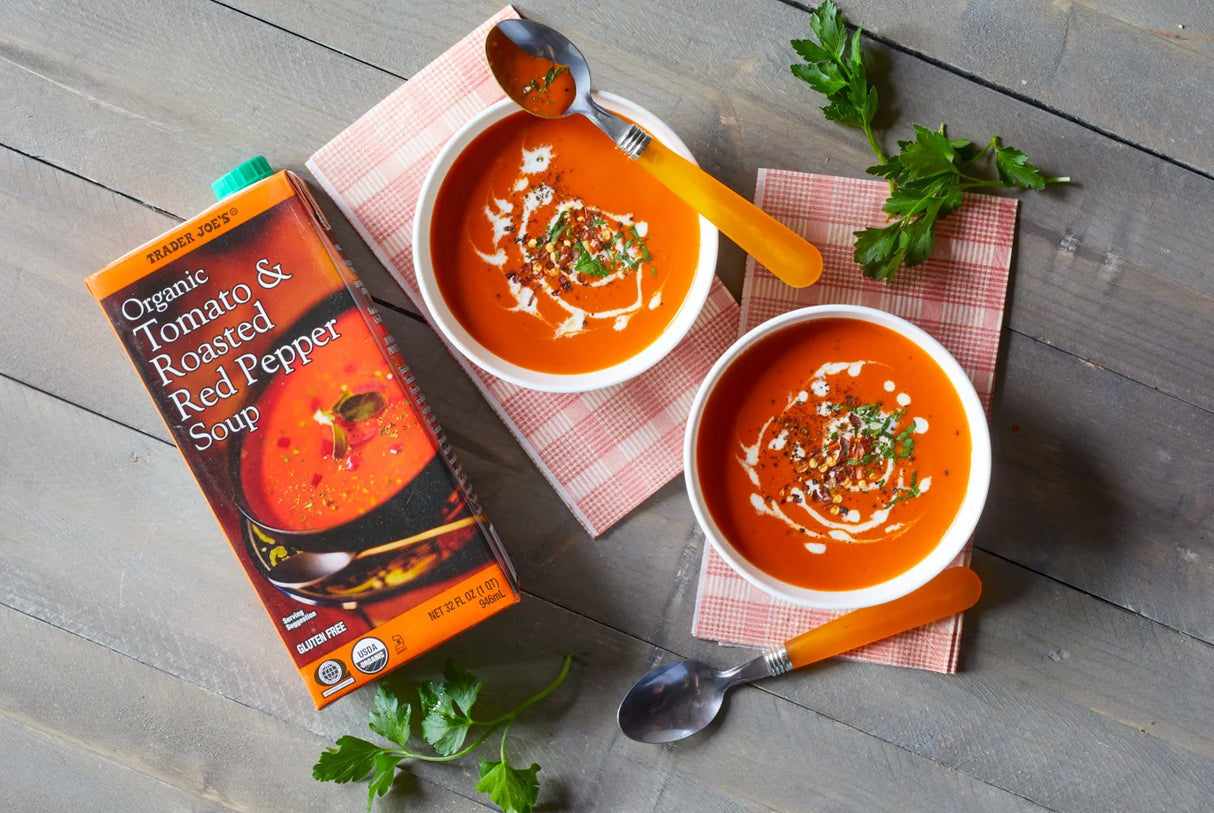 Trader Joe's Organic Tomato & Roasted Red Pepper Soup 32 fl oz