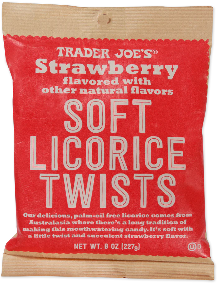 Trader Joe's Soft Strawberry Licorice Twists Sweet & Chewy 8 Oz
