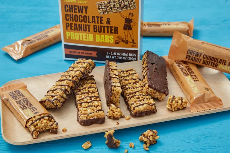 Trader Joe's Chewy Chocolate & Peanut Butter Protein Bars 7.05 oz