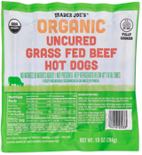 Organic Uncured Grass-Fed Beef Hot Dogs 10 oz
