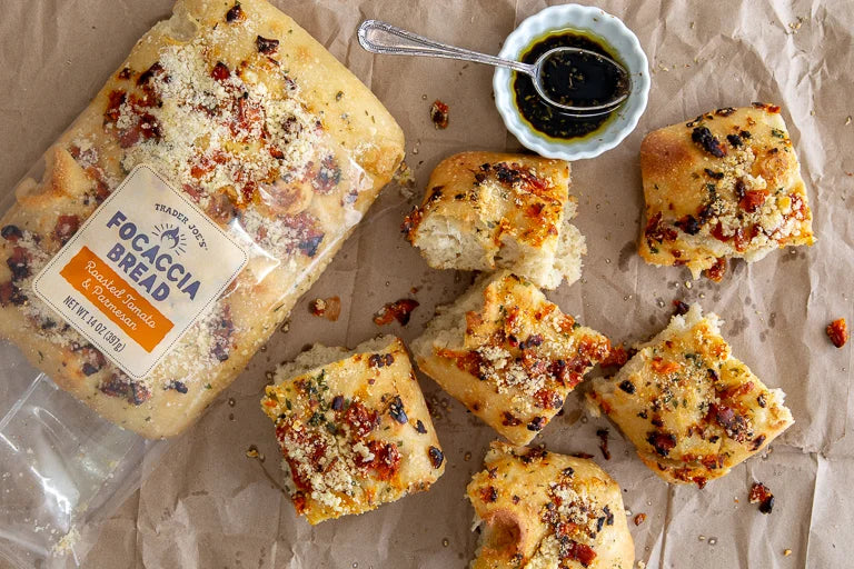 Trader Joe's Focaccia Bread with Roasted Tomato & Parmesan 14 oz
