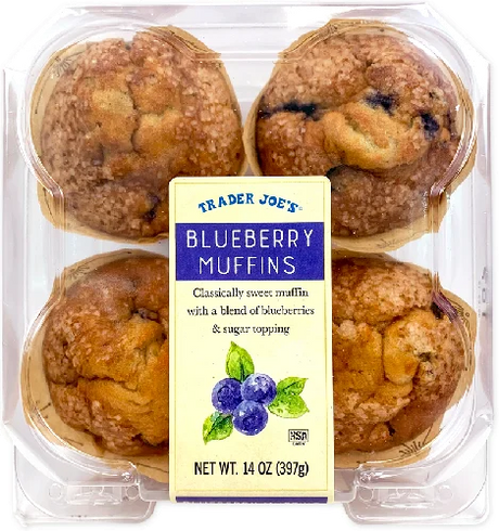 Trader Joe’s Sweet & Delicious Blueberry Muffins 14 oz