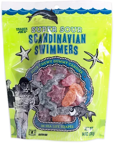 Trader Joe's Super Sour Scandinavian Swimmers 14 oz