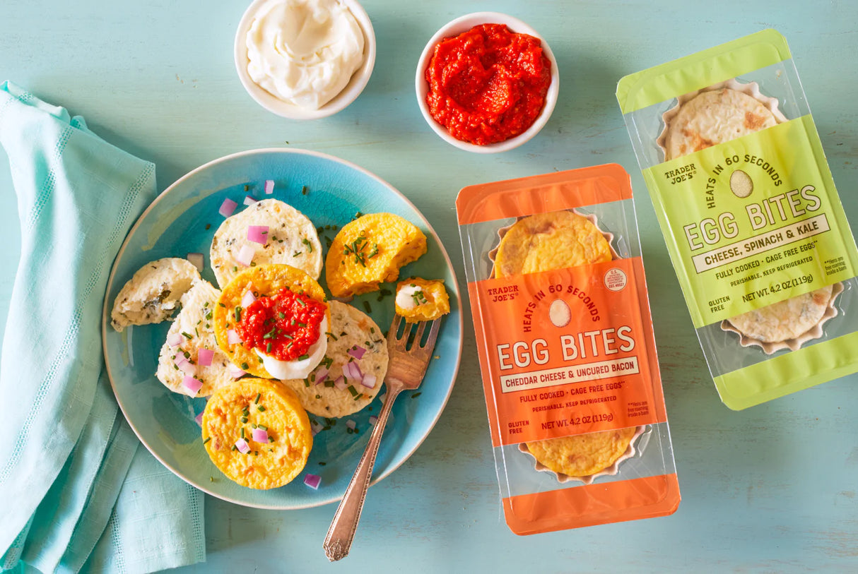Trader Joes Egg Bites Cheese, Spinach & Kale/4.2 Oz