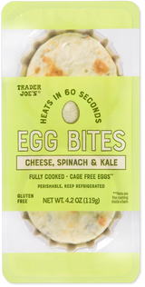 Trader Joes Egg Bites Cheese, Spinach & Kale/4.2 Oz