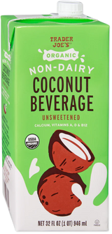 Organic Non-Dairy Coconut Beverage Unsweetened 32 Fl Oz