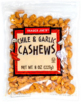 Trader Joe's Chile & Garlic Cashews Savory Snack 8 oz