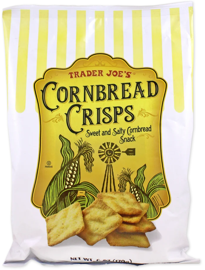 Trader Joe's Cornbread Crisps Savory Snack 6 Oz
