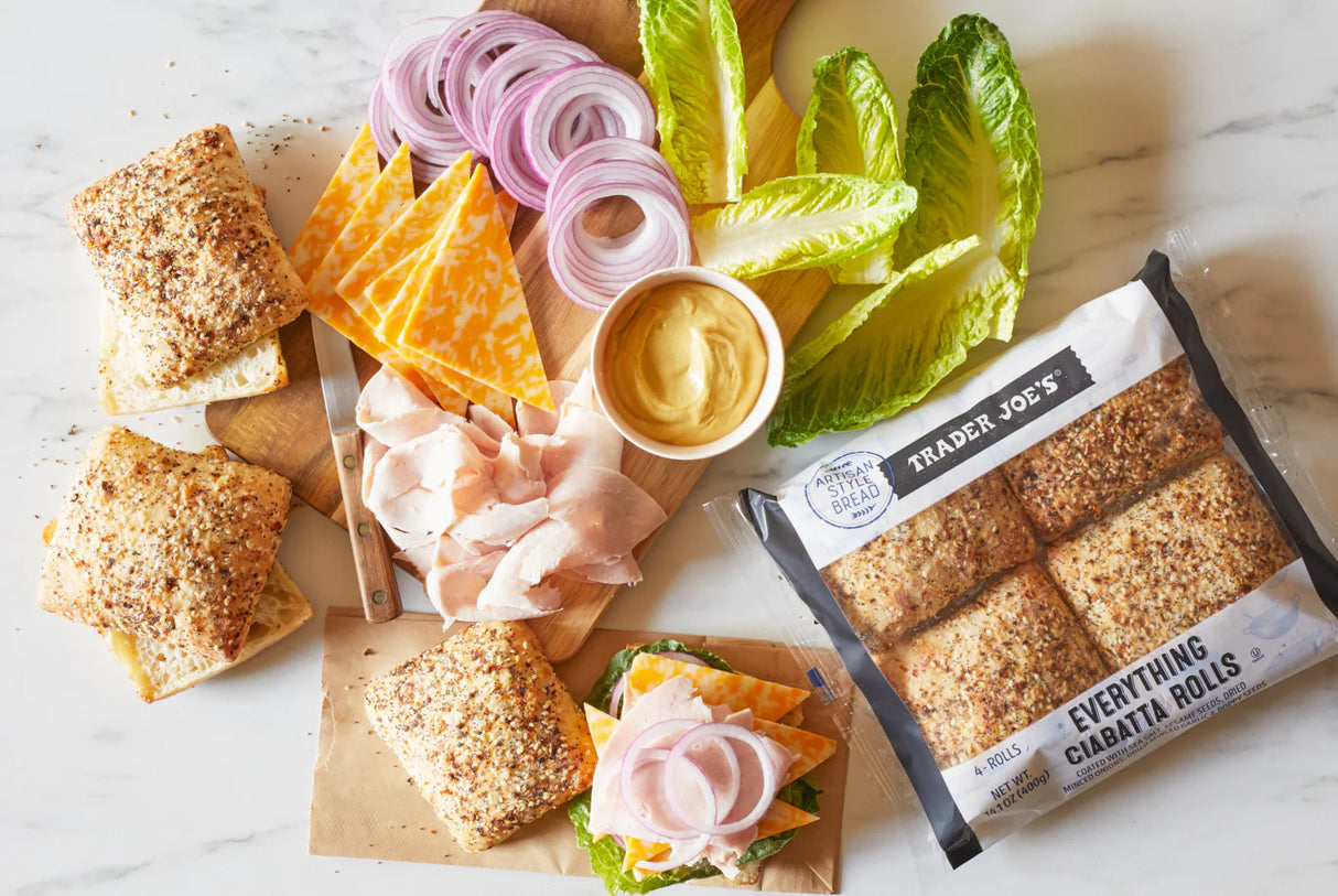 Trader Joes Everything Ciabatta Rolls/14.1 Oz