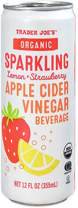 Organic Sparkling Lemon + Strawberry Apple Cider Vinegar Beverage - 12 Fl Oz