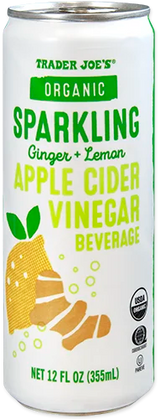 Organic Sparkling Ginger + Lemon Apple Cider Vinegar Beverage - 12 Fl Oz