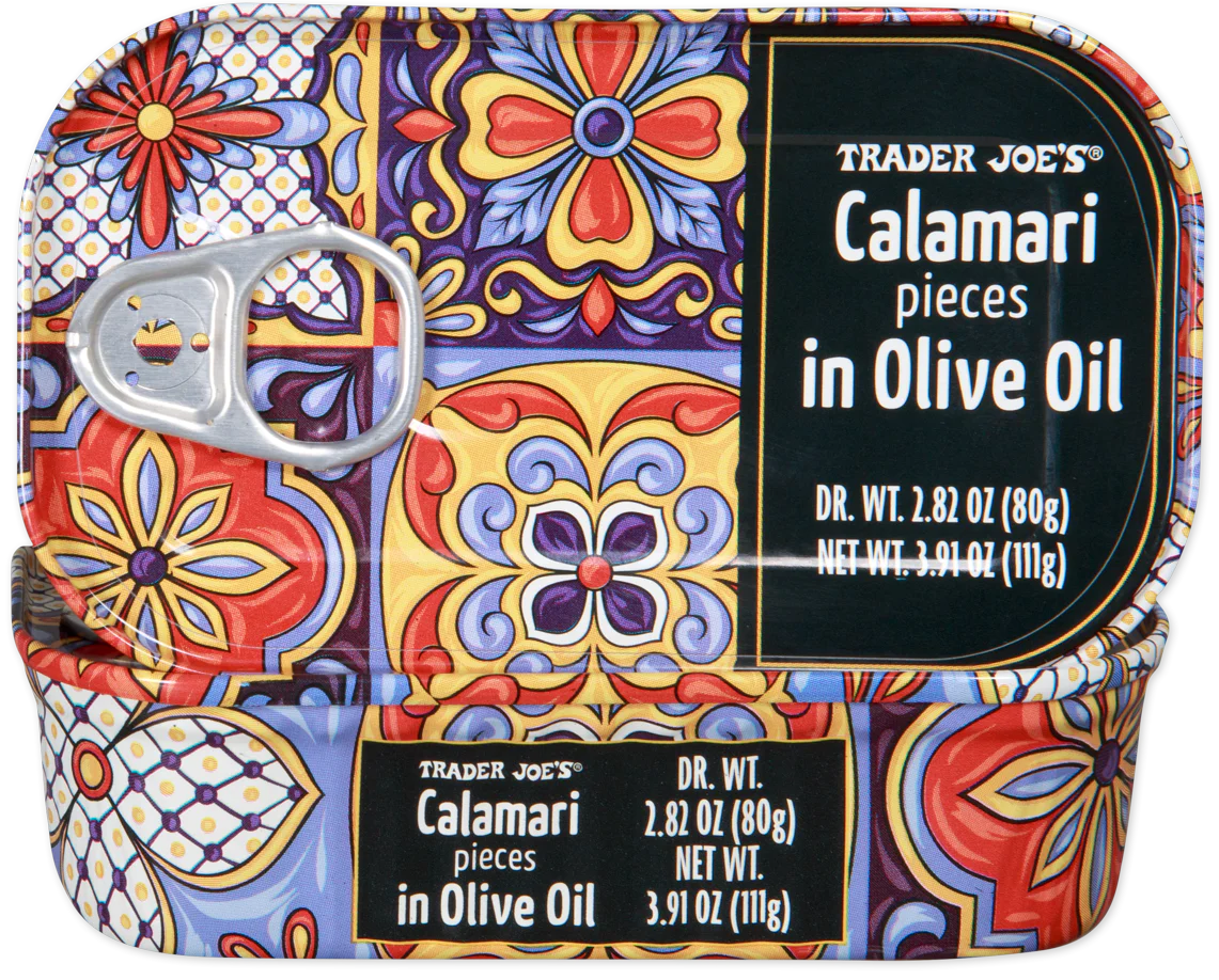 Calamari Pieces in Olive Oil 3.91 oz Tender & Savory