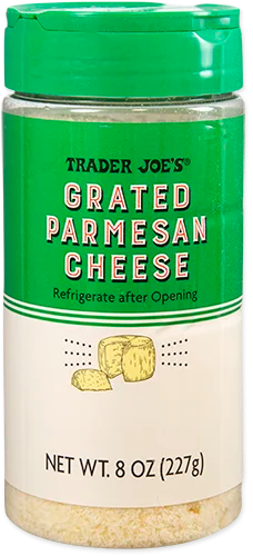 Trader Joe's Grated Parmesan Cheese Authentic & Flavorful 8 Oz